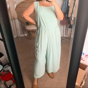ASOS NWT teal button back wide leg jumpsuit